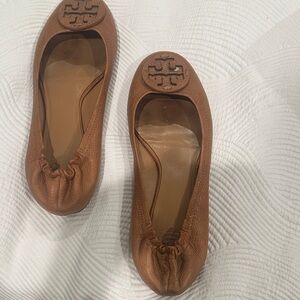 Tory Burch Tan Leather Flats